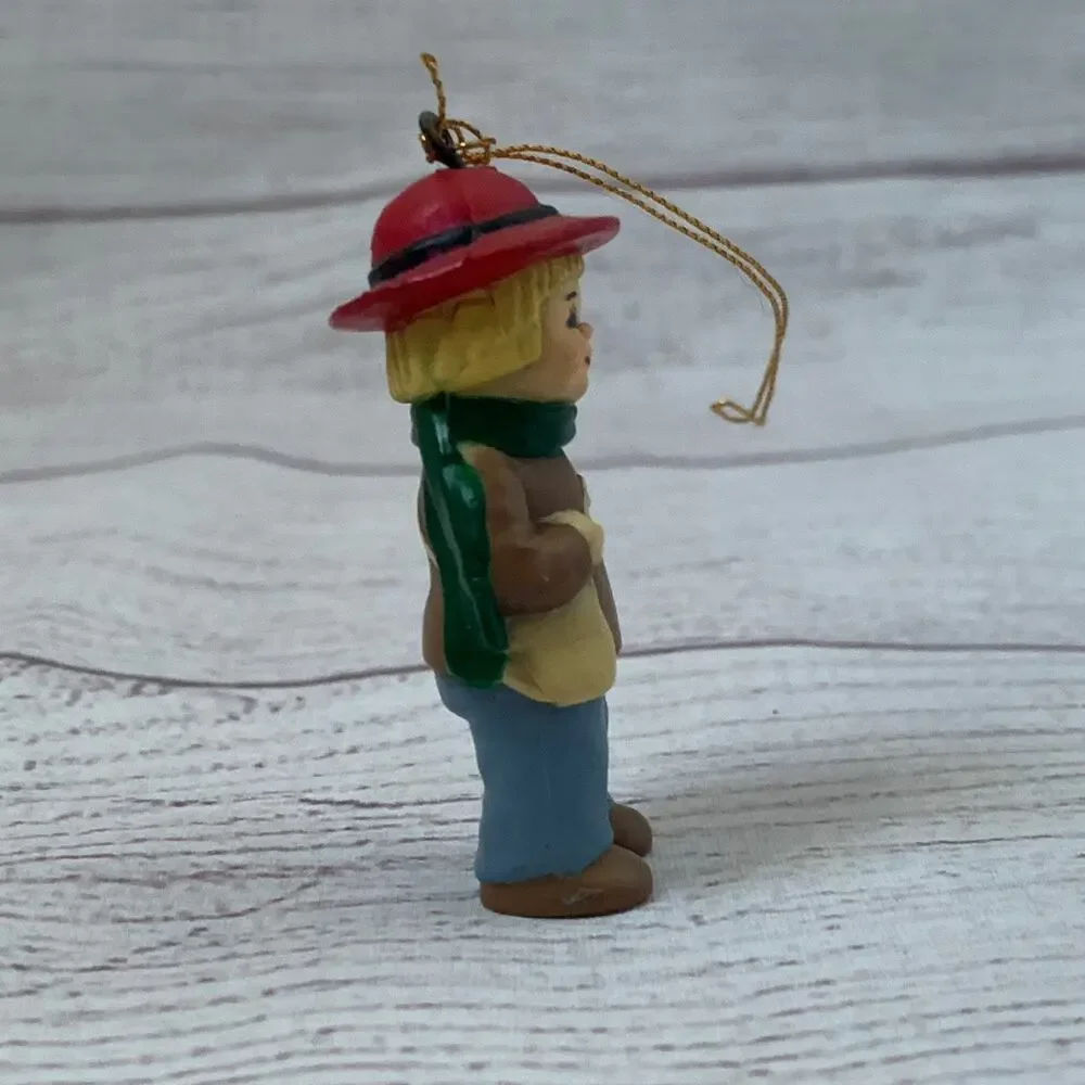 Vintage Bradford Boy with Bag Christmas Tree Ornament